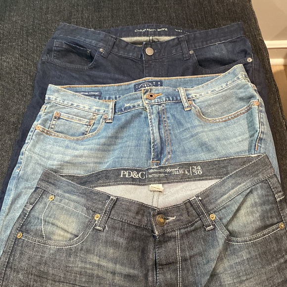Mens jeans. Calvin Klein lucky brand and pd&c. Size 34x30 - Picture 2 of 5